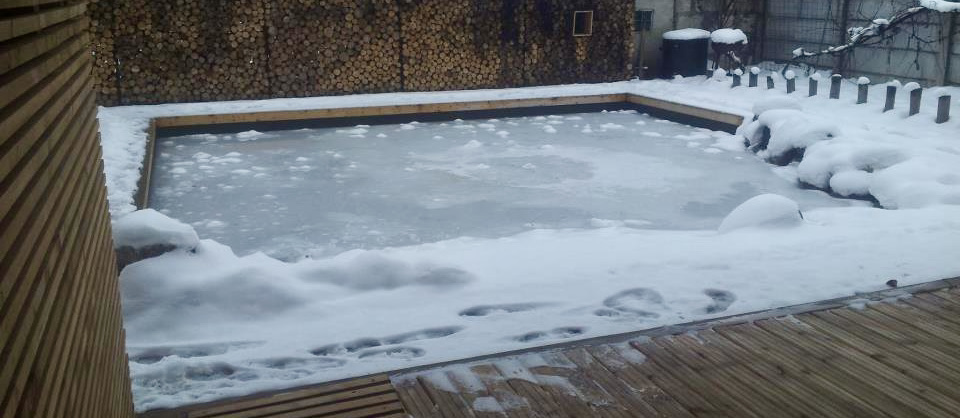 Piscine naturelle Hiver