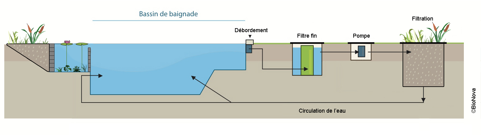 Principe filtration Biologique compacte BioNova